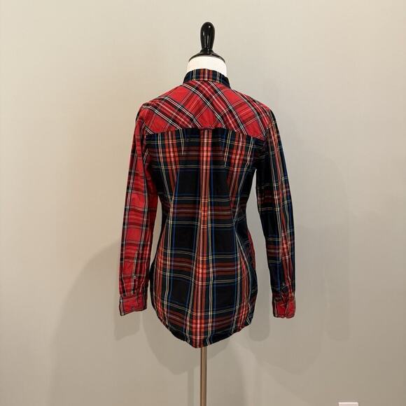 J. Crew Classic-fit boy shirt Stewart tartan Size 2 Top Blouse Holiday Festive - Picture 5 of 13
